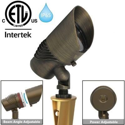 Landscape Lighting Multi-Function Outdoor Light Brass LED Spotlight with IP65