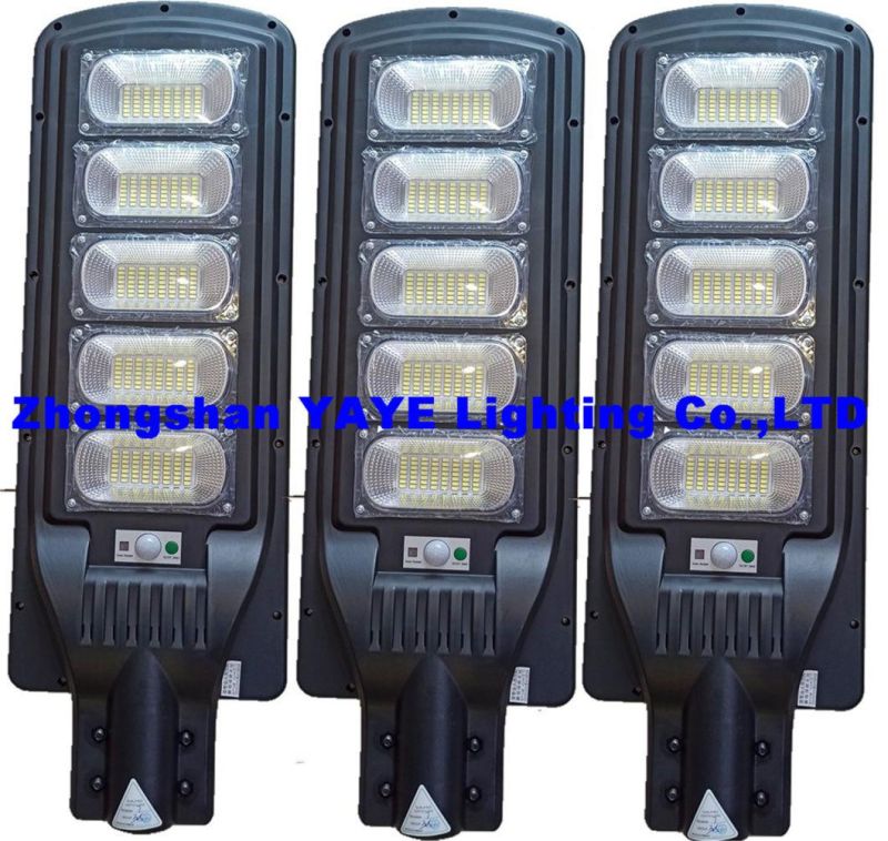 Yaye Hot Sell Factory Price 300W IP66 Integrated Solar Street Light with Available Watts 50W-300W IP66 Waterproof/Remote Controller/Radar Sensor/1000PCS Stock