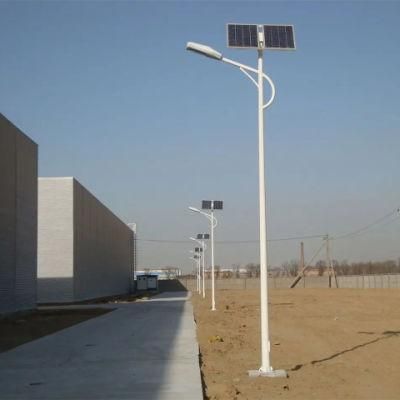 Split Solar Street Light 5m Conical Pole with Single Arm 20W LED Power