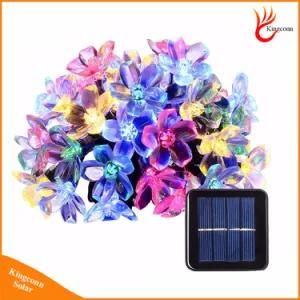 50 LEDs Peach Flower Solar Lamp Power LED String Fairy Lights Garlands Gardenlight for Outdoor