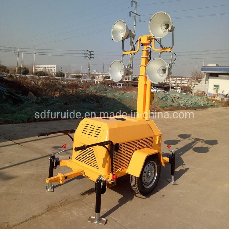 Trailer Telescopic Mobile Diesel Generator Light Tower Fzmtc-1000b