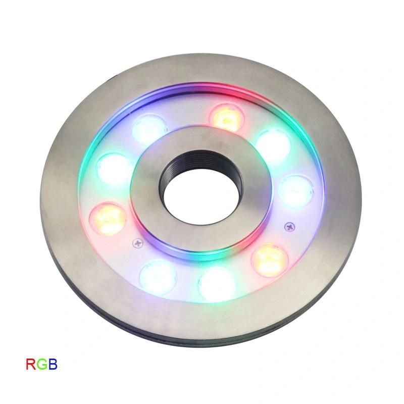 9 SMD LEDs IP68 Waterproof DC12V DC24V RGB Color Underwater LED Fountain Light