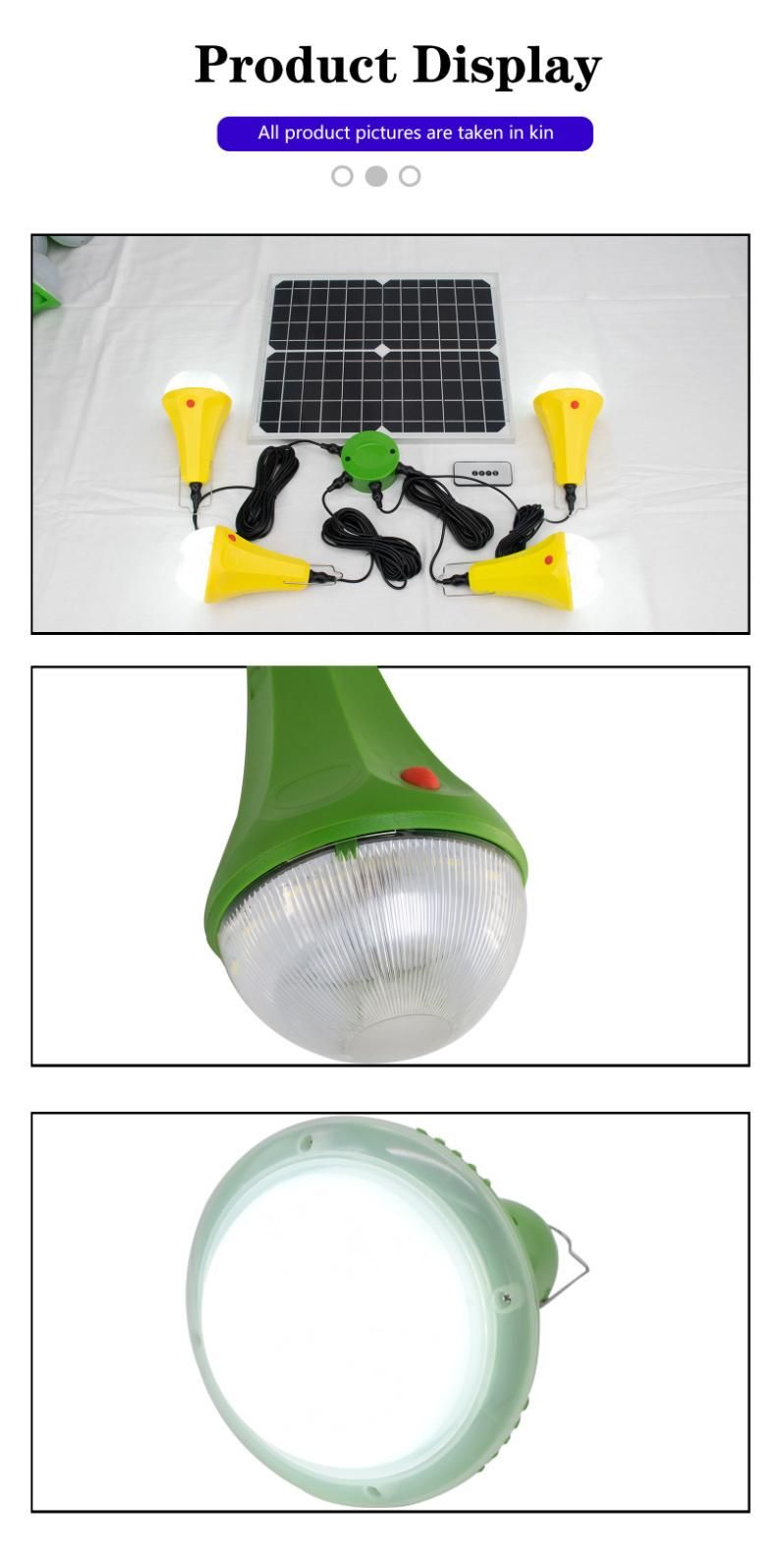 Solar System 20W 11V Home Solar Power System with 4PCS Solar Light *Power Display Solar Lights