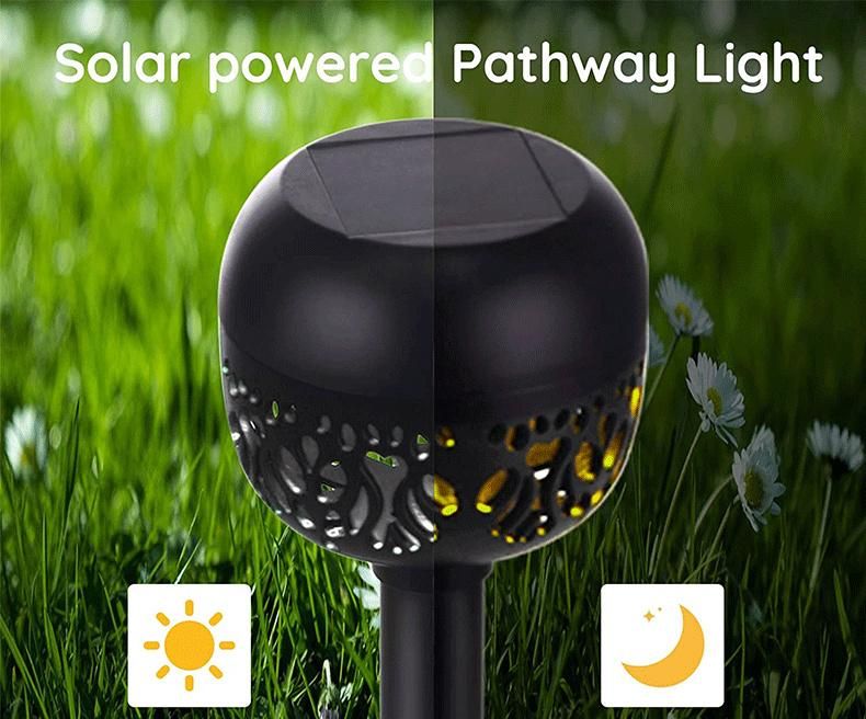 Solar Maple Flame Outdoor Decorative Garden LED Lamp Solar Lights Outdoor Waterproof Solar Pathway Garden Lights for Walkway Yard Path