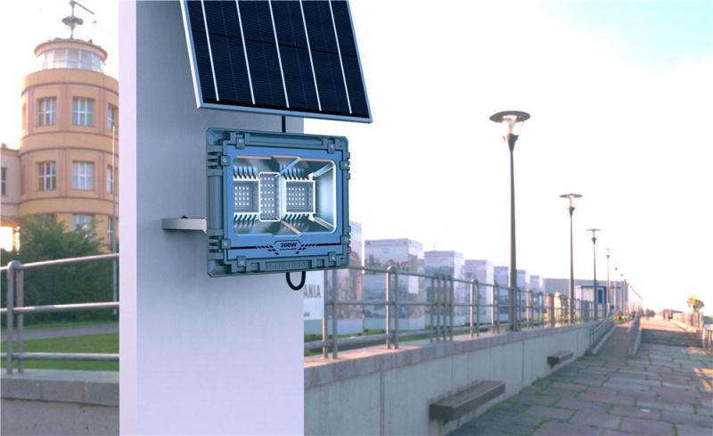 Factory Direct Sale 6500K Die-Casing Aluminum Material 100W Solar Flood Light with Remote Control