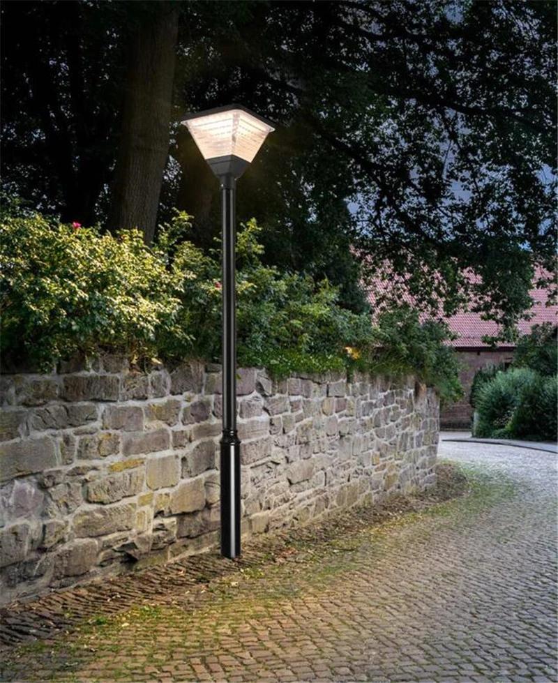 Stand Alone All in One Outdoor Front Courtyard Solar Driveway Pole Lights