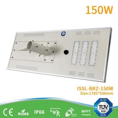 Solar LED Outdoor Waterproof IP66 IP65 Garden Flood Integrated All in One 150W High Lumen Street Light