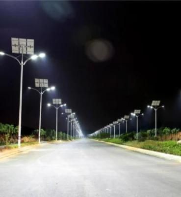 Double Arms 10m 80W LED Split Solar Street Light Waterproof IP65 Energy Saving Mono Solar Panel