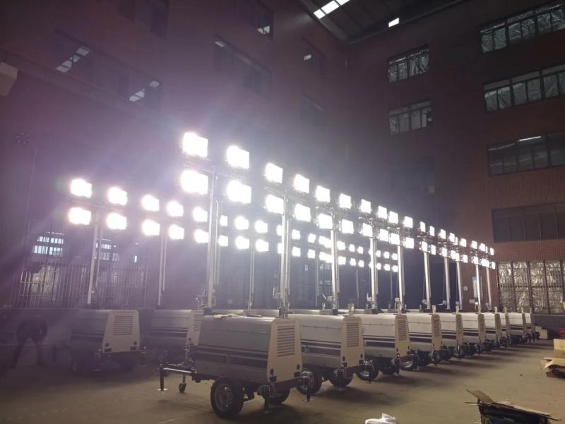 7m Environmental Protect LED Diesel Generator Mining Light Tower