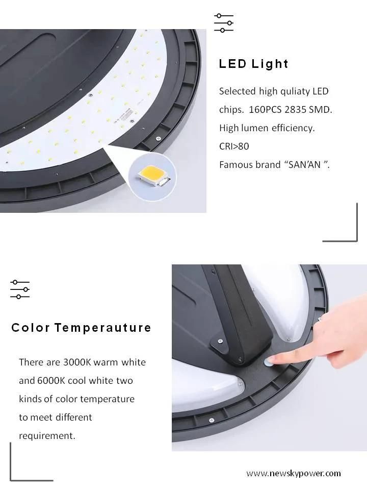 New CE Outdoor Waterproof Solar Energy LED Light for Garden Street Pathway Road