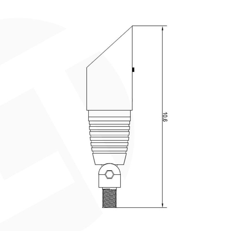 LED Uplight Fixture with Adjustable Wattage and Brightness for Bullet Lighting