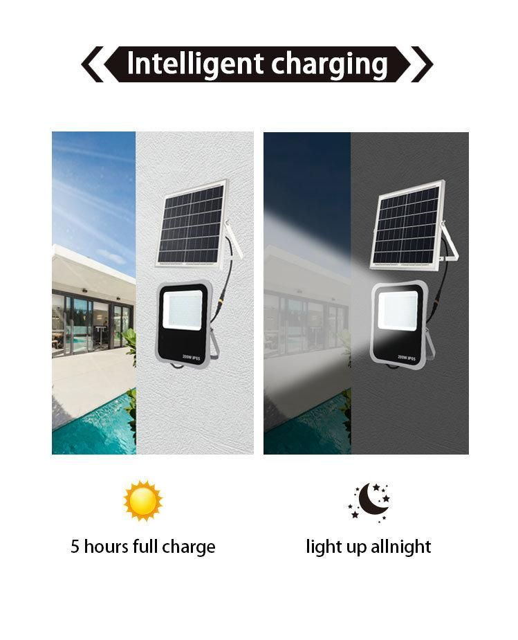 Cheap LED Energy Saving Long Lasting Projector Lights Brightest High Lumen 200W Solar Flood Light for House