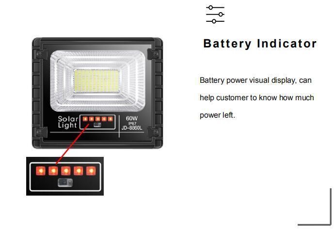 60W 40W IP67 Waterproof Outdoor Solar Flood Light Good Price