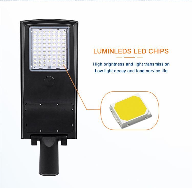 Integrated 100W LED Solar Street Light Outdoor IP65 All in One Powerful Solar Street Lights