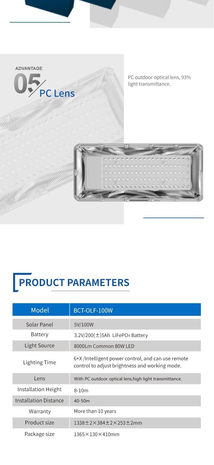 IP66 High Power 80 Watt LED Solar Street Light