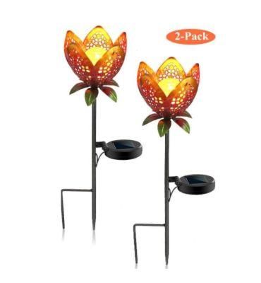 Brilliant-Dragon Beautiful Garden Decoration Metal Art Solar Flower Garden Stake Decoration with Solar Light