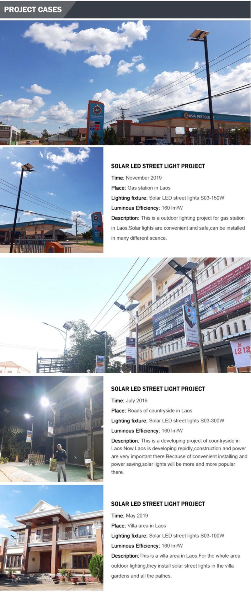 Integrated Solar Street Light Price List Garden All in One LED Street Light Housing Street Lamp