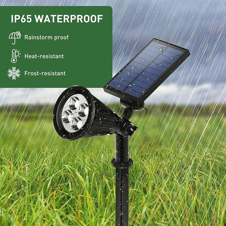 Outdoor Waterproof Garden Adjust Solar LED Landscape Spotlight with Solar Powered Panel