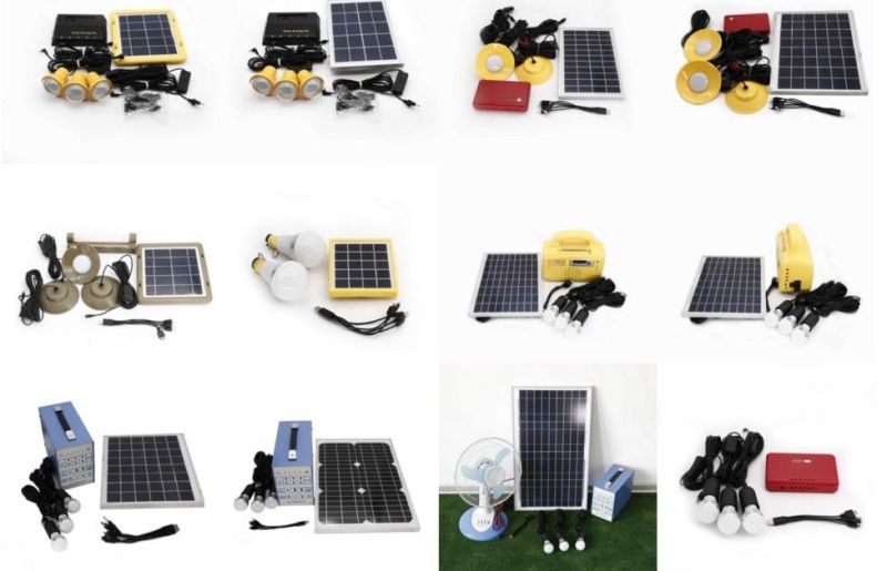 3 LED Light/USB Solar Lighting System Portable Solar Power Kit Sf-902 with Mobile Phone Charger