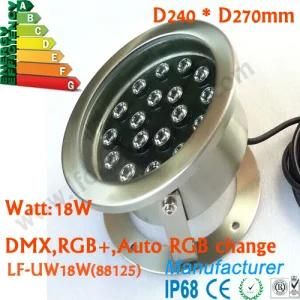 18W DC24V LED Underwater Fountain Light Swimming Pool Pond Fish Tank Aquarium