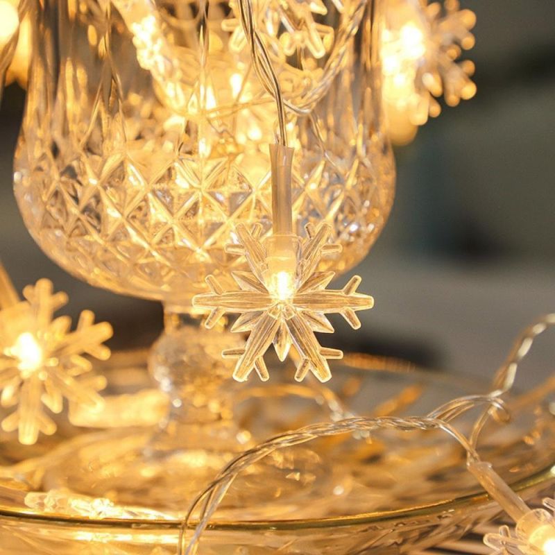 Waterproof Lamp Beads High Brightness Snowflake Lights Connectable Christmas Fairy Lights Wyz19721