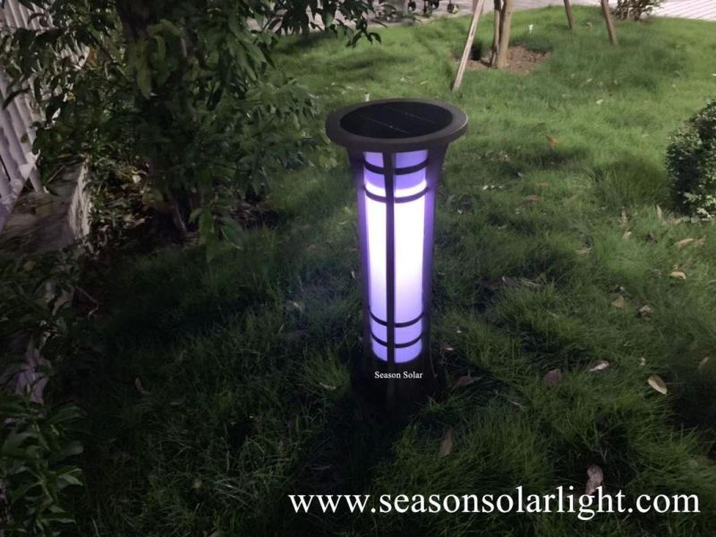 Multi-LED Colors Lighting Outdoor Smart Control Garden Solar Lamp with 5W Solar Panel & LED Lighting Lamp