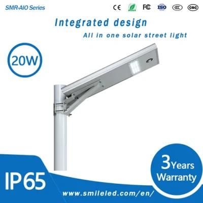 Wholesale Price Integrated LED 20W All in One LED Solar Street Light