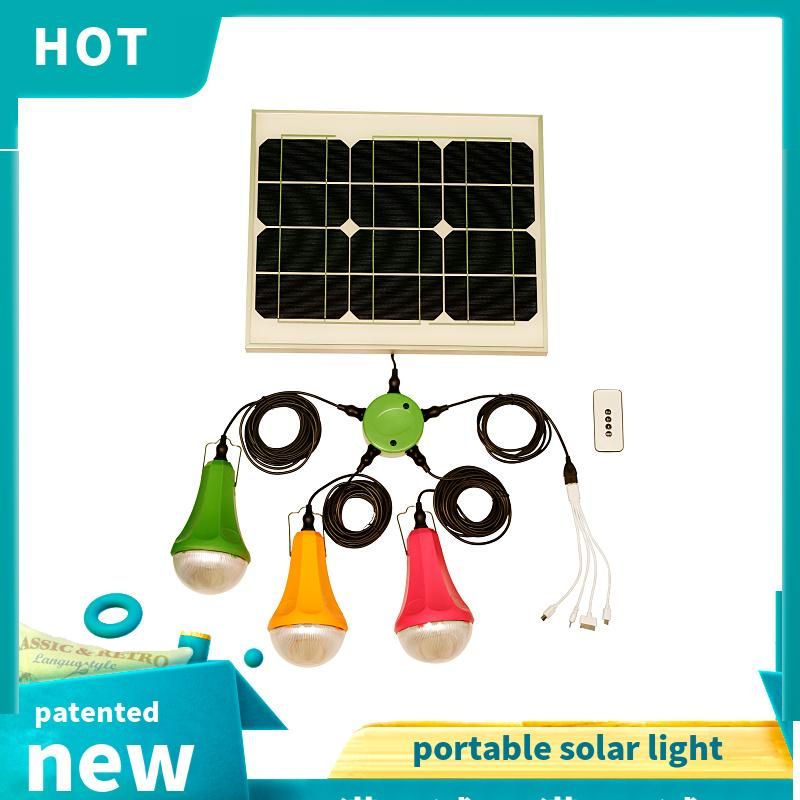 Solar Home System 25W Solar Light Kit with 5200mAh Battery Solar Camping Lighting System