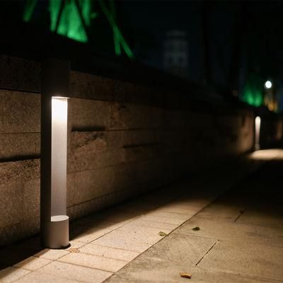 Sand Ash Aluminum Lawn Light Bollard Pathway Outdoor Column Garden+Lights