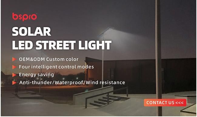 Bspro Project High Brightness IP65 Waterproof Outdoor Energy System Lights All in One LED Solar Street Light