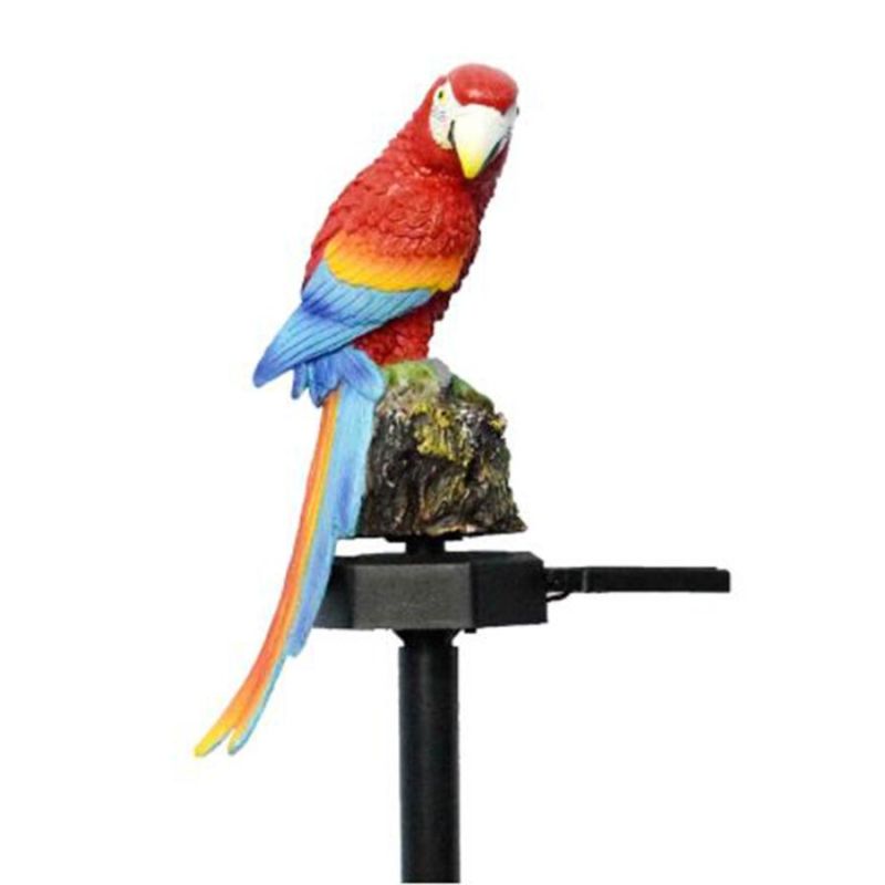 Solar Resin Parrot Lawn Light