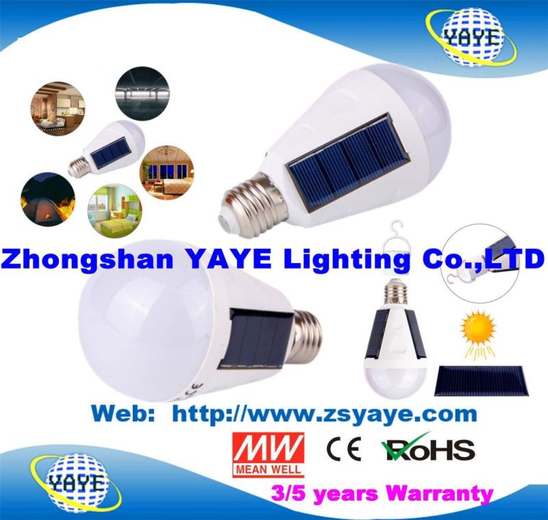 Yaye 18 Hot Sell AC110V/220V E27 Solar Emergency Smart Rechargeable 7W/12W LED Bulbs with 2 Years Warranty