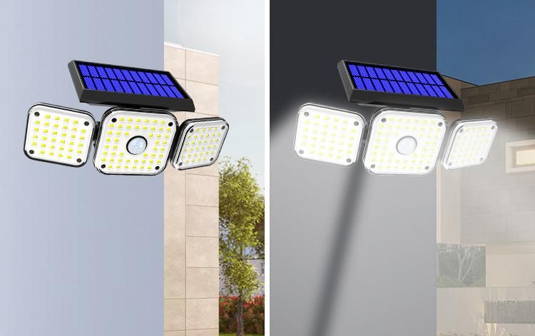 Outdoor Solar Rechargeable Motion Sensor LED Street Light IP65 Waterproof Wireless Garden Wall Light