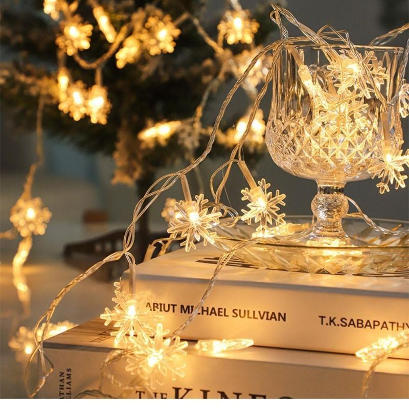 Waterproof Lamp Beads High Brightness Snowflake Lights Connectable Christmas Fairy Lights Wyz19721