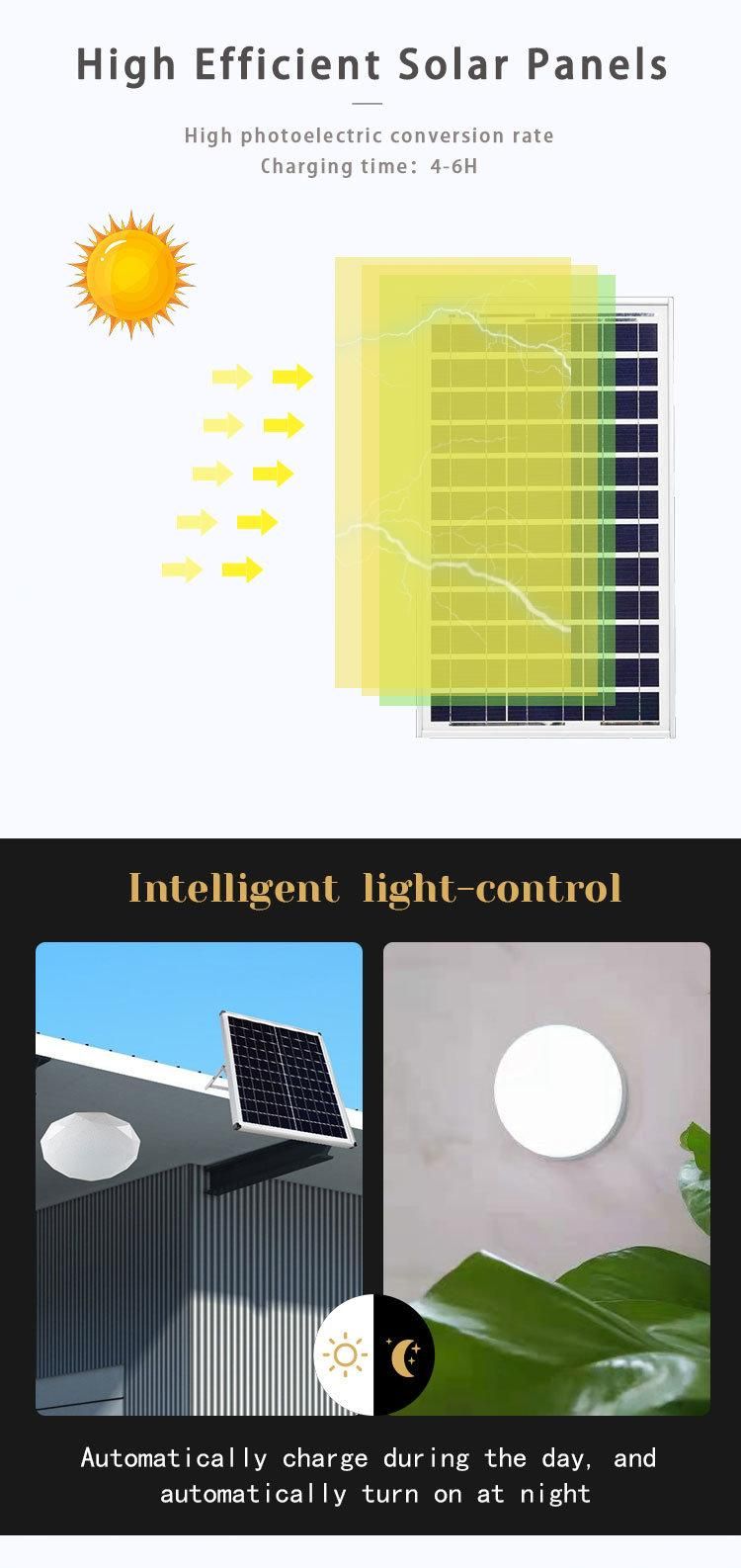 Solar LED Ceiling Light Indoor&Outdoor Home Solar Lights