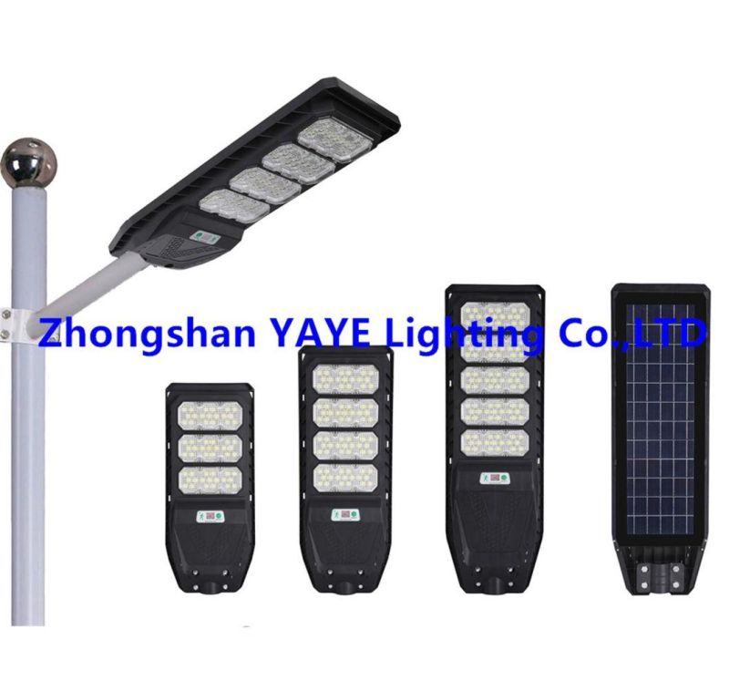 Yaye Best Supplier of 300W/400W/500W All in One Solar Street Road Garden Wall Lights with 1000PCS Stock/3 Years Warranty/ Remote Controller/ Motion Sensor