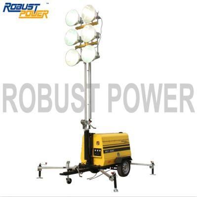 4*1000W Lighting Tower Diesel Generator Portable LED Light Tower