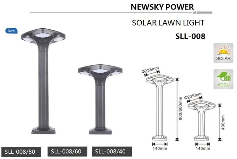 Outdoor Waterproof Auto Work Solar Garden Light with Different Height