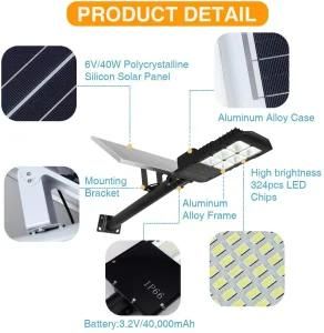 LED 300W Solar Outdoor Street Lights, IP65 Waterproof Dusk to Dawn Security Area Light 4000K Lumen 4000K for Street Yard, Garden,