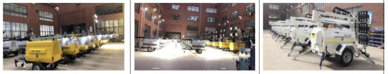 10m Diesel Generator Trailer LED Light Tower for Mining Emergency