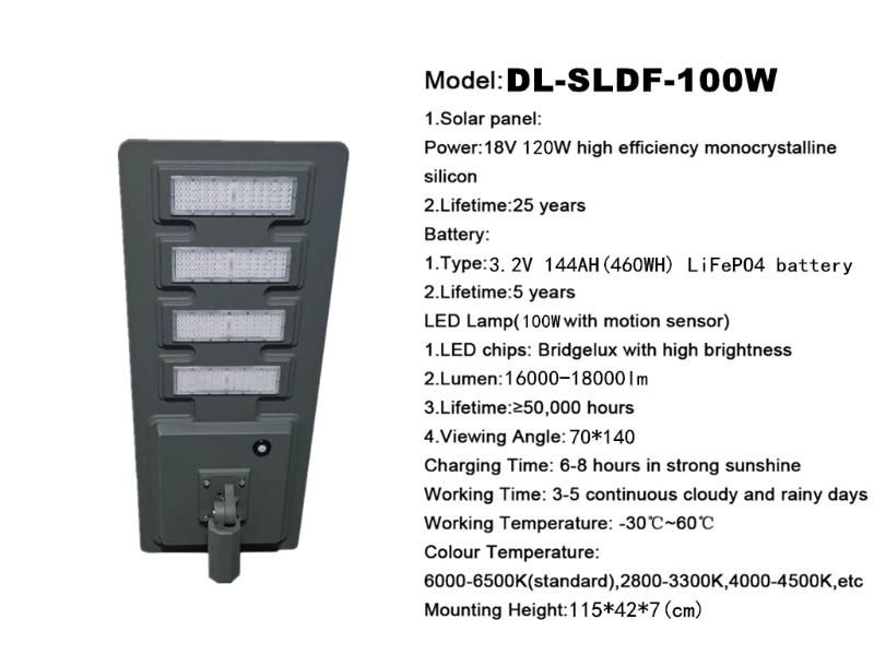 5 Years Warranty China Outdoor Solar Energy System Lithium Battery Solar Street Light