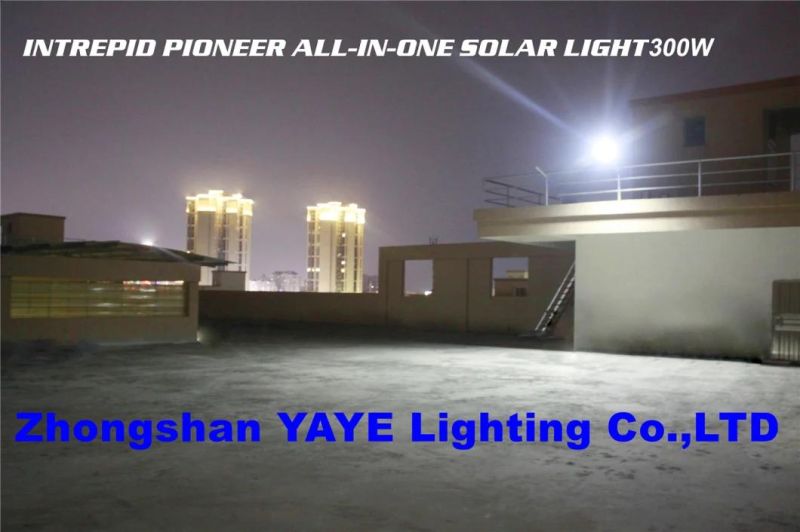 Yaye Hottest Sell Lithium Battery Waterproof IP66 100W 200W 300W Sensor LED Energy Saving Solar Street Road Garden Lamp with 3 Years Warranty/1000PCS Stock