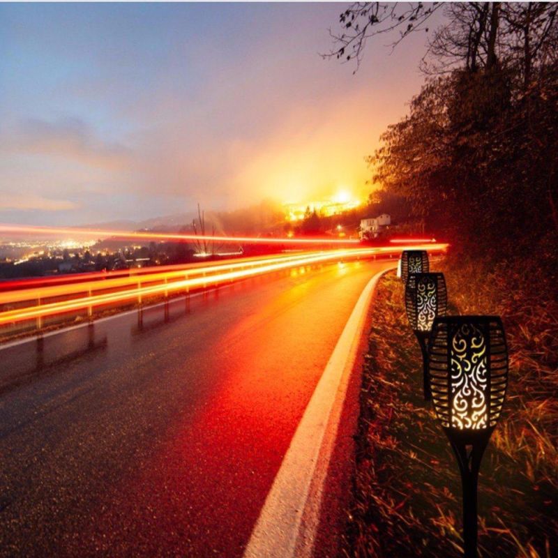 Outdoor Solar Garden Lawn Lamp Decorative Torch Light for Christmas USA