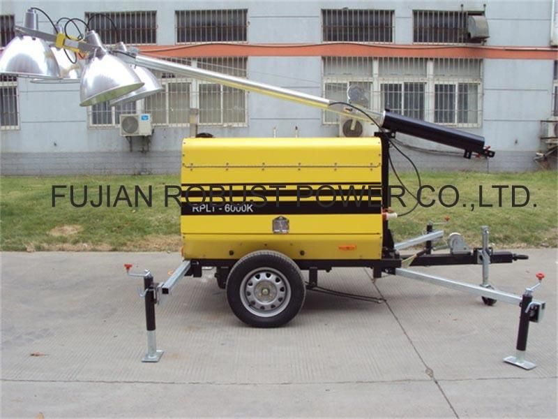 Outdoor Emergency Mobile Light Tower with Diesel Generator