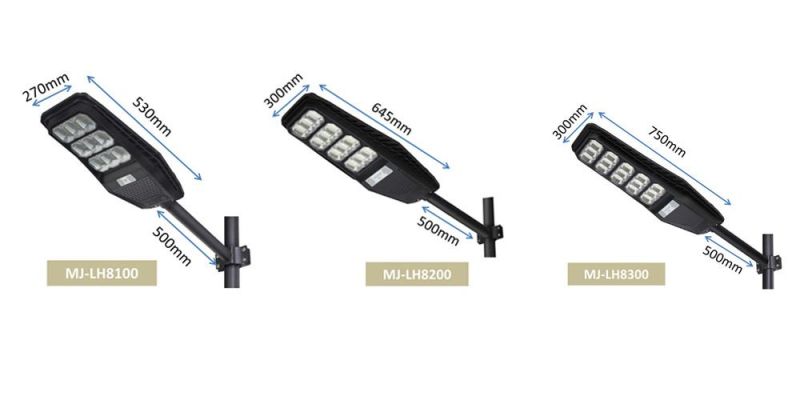 Mj-Lh8300 300watts ABS Outdoor Solar LED Street Lamp with Motion Sensor