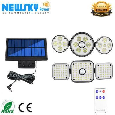 Unique Design Garden 134 LED ABS Solar Wall Light with Motion Sensor