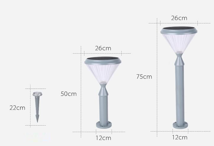 Outdoor Wateproof Solar Garden Lawn Lamp for Pathway Landscaping