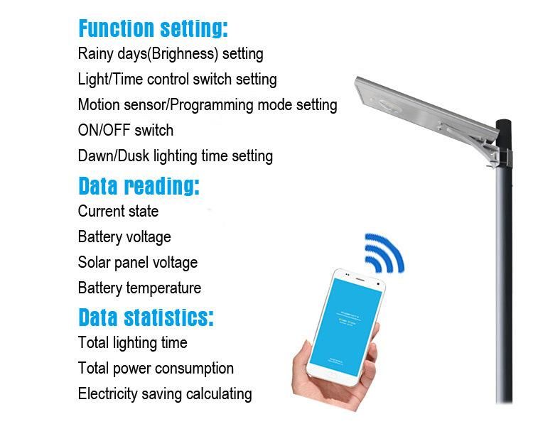 Outdoor 30W Highway APP All in One Solar Street Lighting