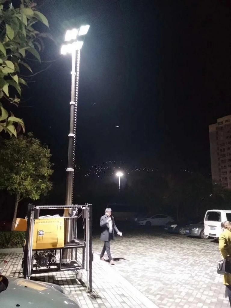 Outdoor Portable Mobile Hydraulic Diesel Engine LED Lamp Lighting Tower Solar Telescopic Mast Trailer Mining Flood Light Tower Price