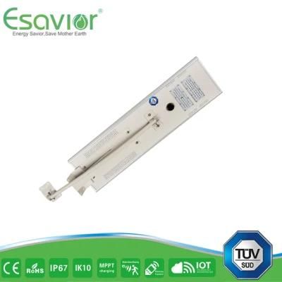 Esavior 2 Module 40W LED Light Source Integrated LED Solar Street Lights Solar Lights